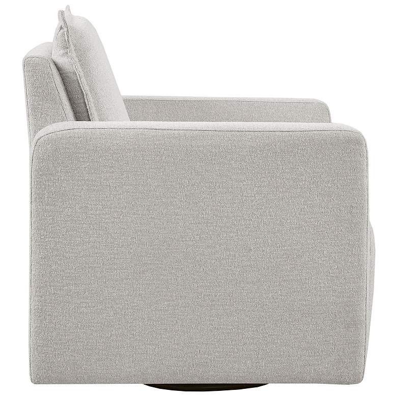 Image 6 Madison Park Barry Ivory Fabric Swivel Arm Chair more views