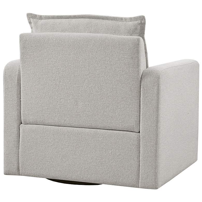 Image 7 Madison Park Barry Ivory Fabric Swivel Arm Chair more views