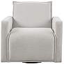Madison Park Barry Ivory Fabric Swivel Arm Chair