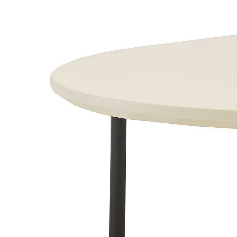 Image 4 Madison Park Beauchamp White 48" Wide Oval Wood Modern Coffee Table more views