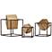 Madison Park Black/Gold Asher Gold Cubes 3-piece Tabletop Decor Set
