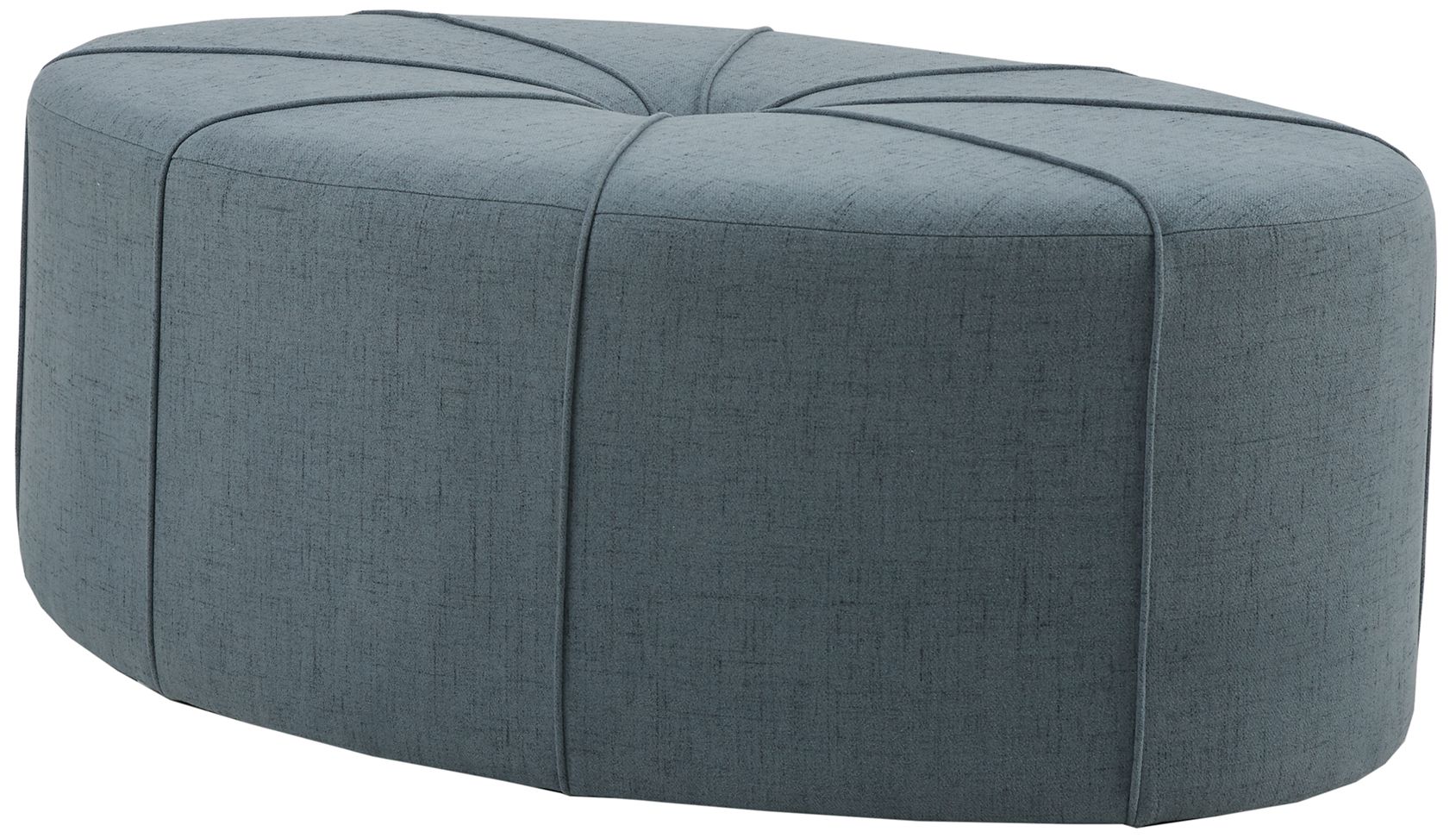 Thumbnail3 of Madison Park Blue Aberdeen Oval Ottoman more views