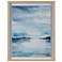 Madison Park Blue Sparkling Sea Framed Glass and Single Matted Wall Art