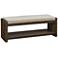 Madison Park Brown Stanton Accent Bench with Lower Shelf