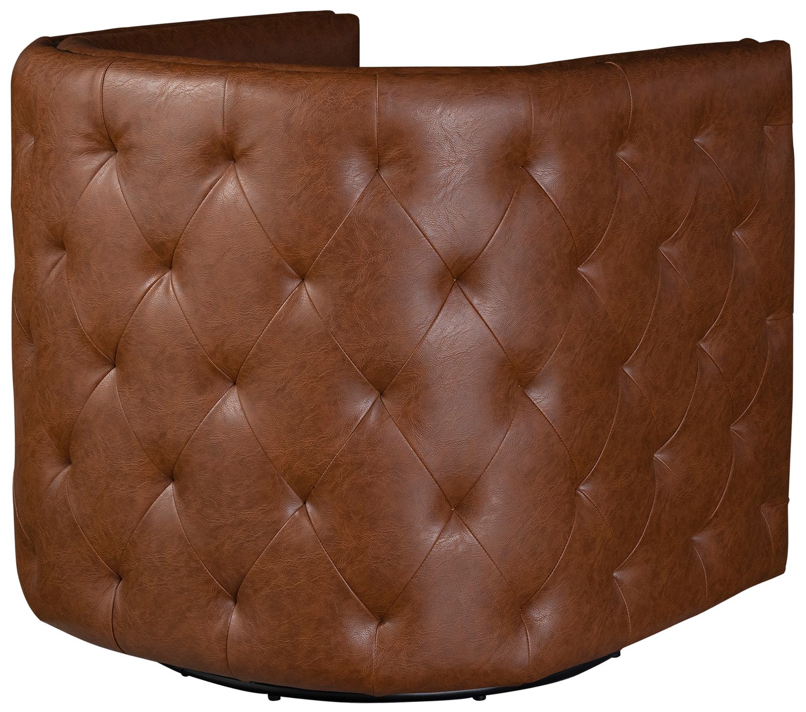 Image 5 Madison Park Brown Wilmette Tufted Barrel Swivel Chair more views