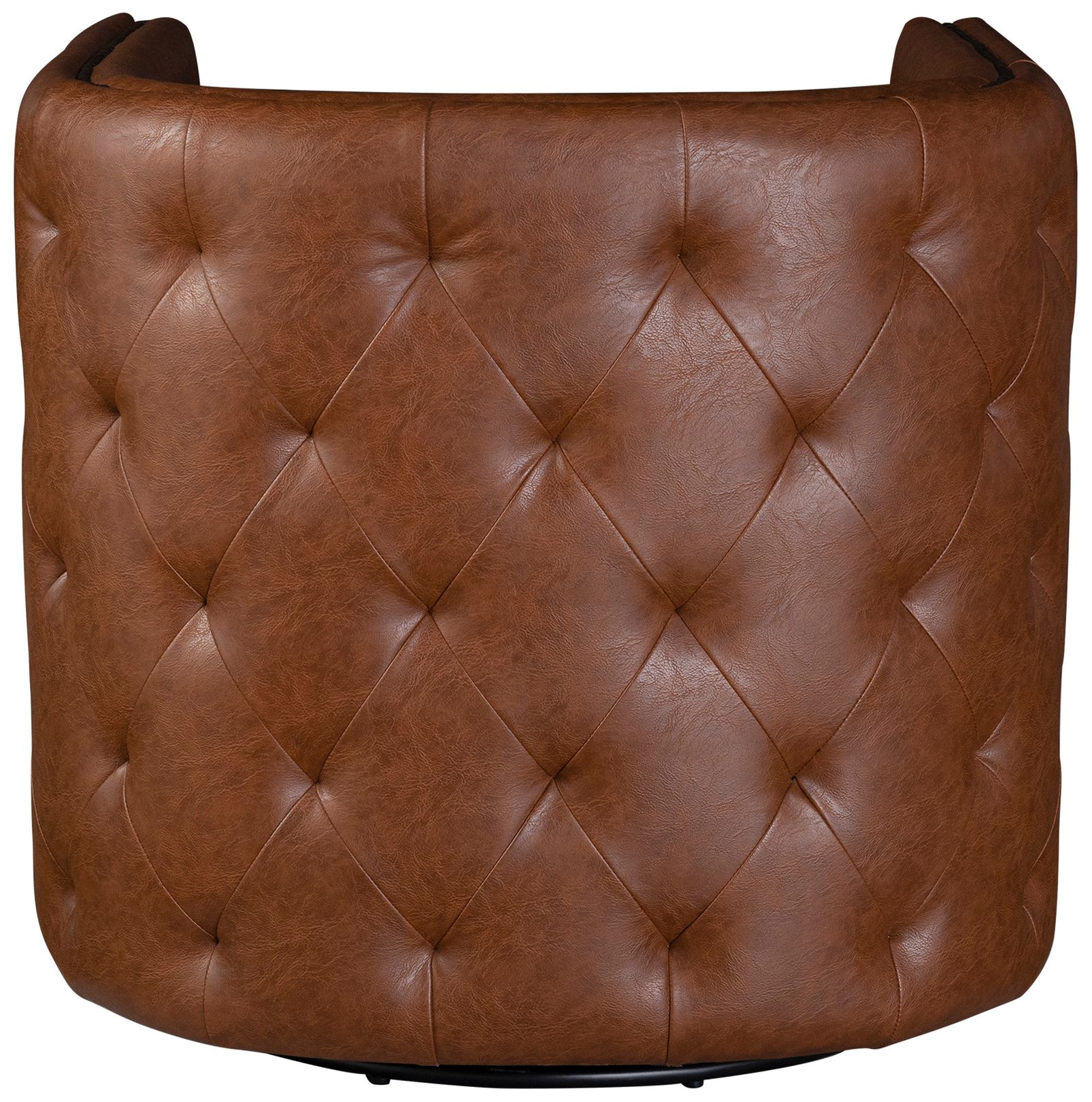 Image 6 Madison Park Brown Wilmette Tufted Barrel Swivel Chair more views