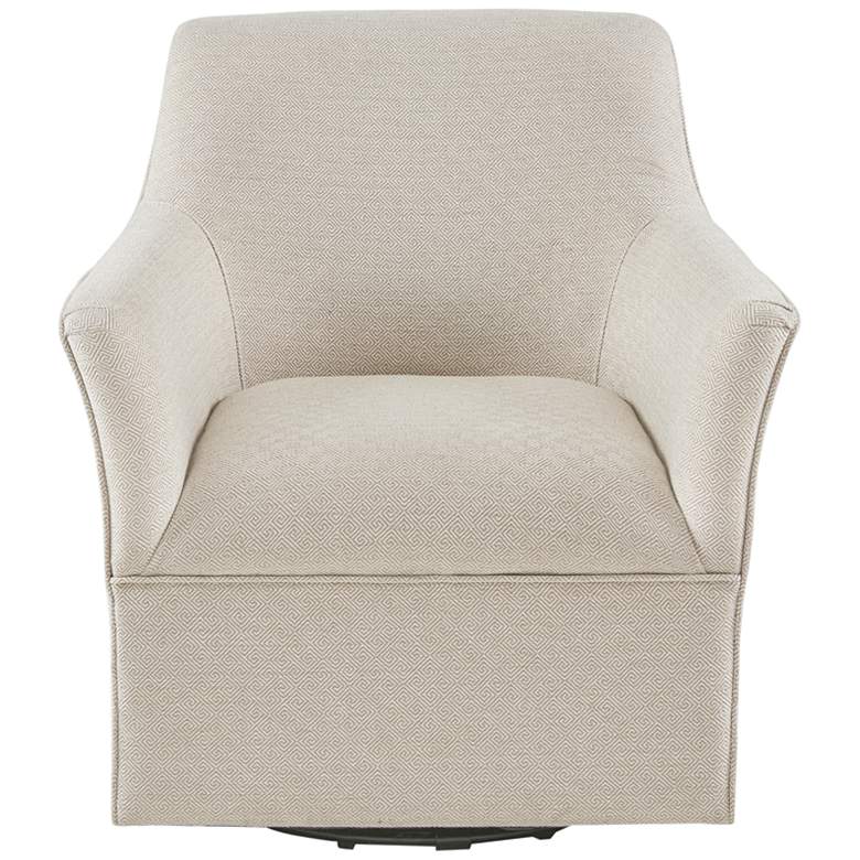 Image 2 Madison Park Caddy 30 3/4" Wide Cream Fabric Swivel Glider Chair