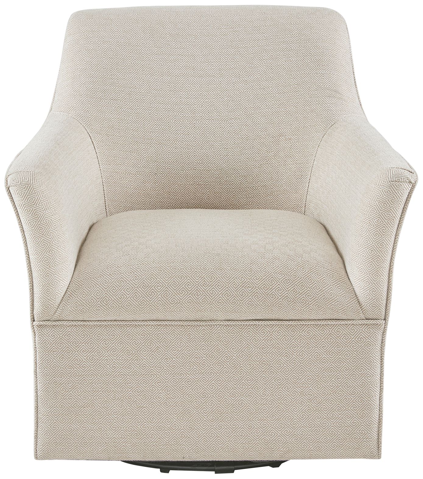 Madison Park Caddy 30 3/4" Wide Cream Fabric Swivel Glider Chair Image 2