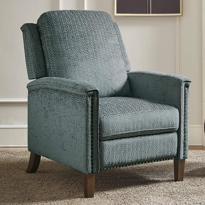 Image 1 Madison Park Cecile 28" Wide Grey Fabric Push Back Recliner