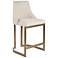 Madison Park Cream Robertson 26"H Upholstered Counter Stool with Metal