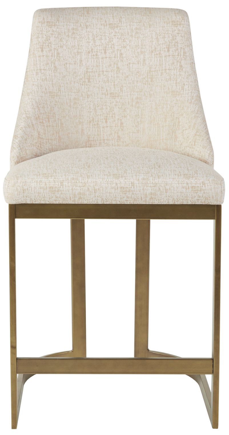 Image 3 Madison Park Cream Robertson 26"H Upholstered Counter Stool with Metal more views