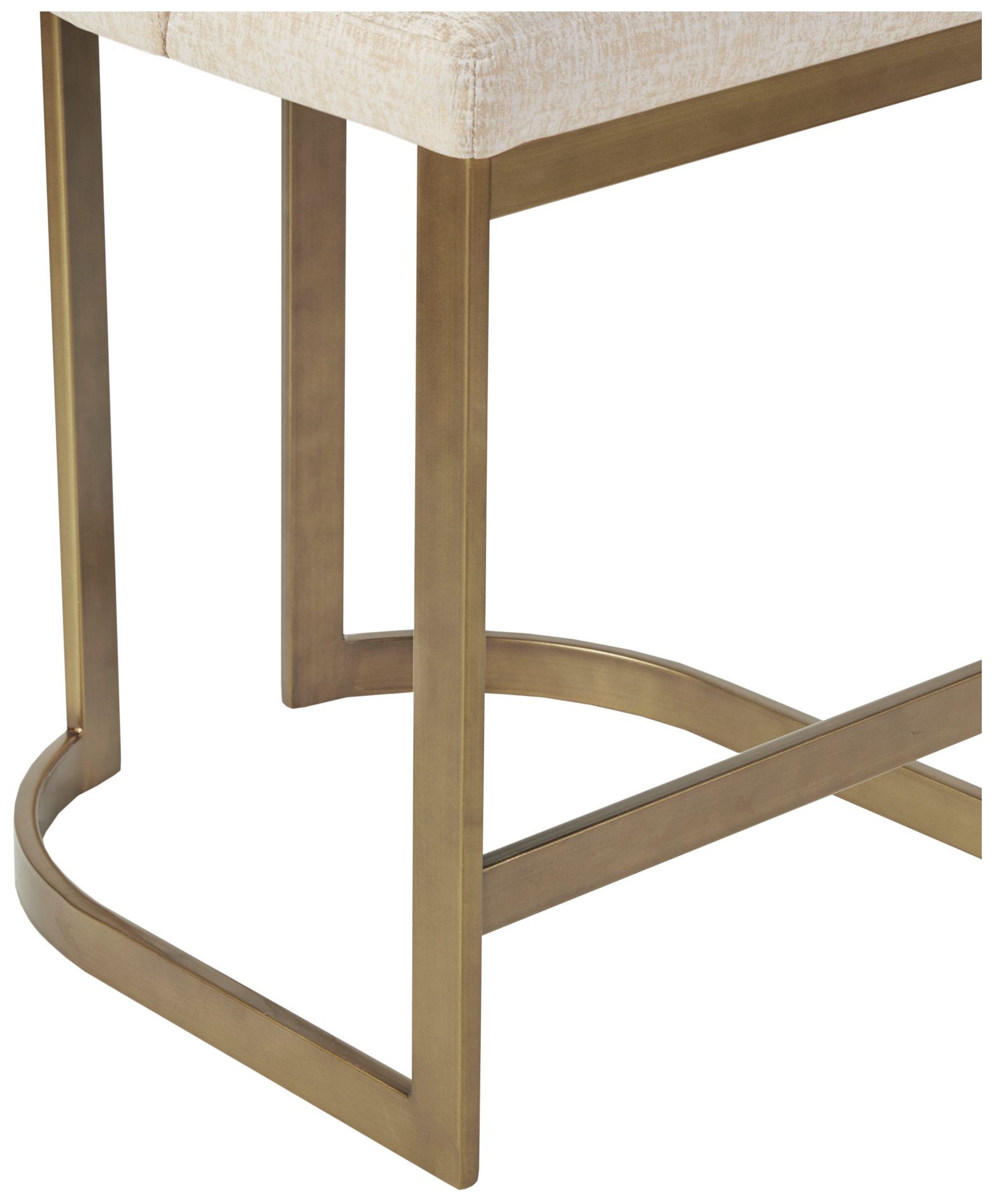 Image 6 Madison Park Cream Robertson 26"H Upholstered Counter Stool with Metal more views