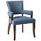Madison Park Dawson 24" Wide Blue Fabric Dining Armchair