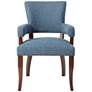 5_Madison Park Dawson 24" Wide Blue Fabric Dining Armchair more views