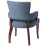 6_Madison Park Dawson 24" Wide Blue Fabric Dining Armchair more views