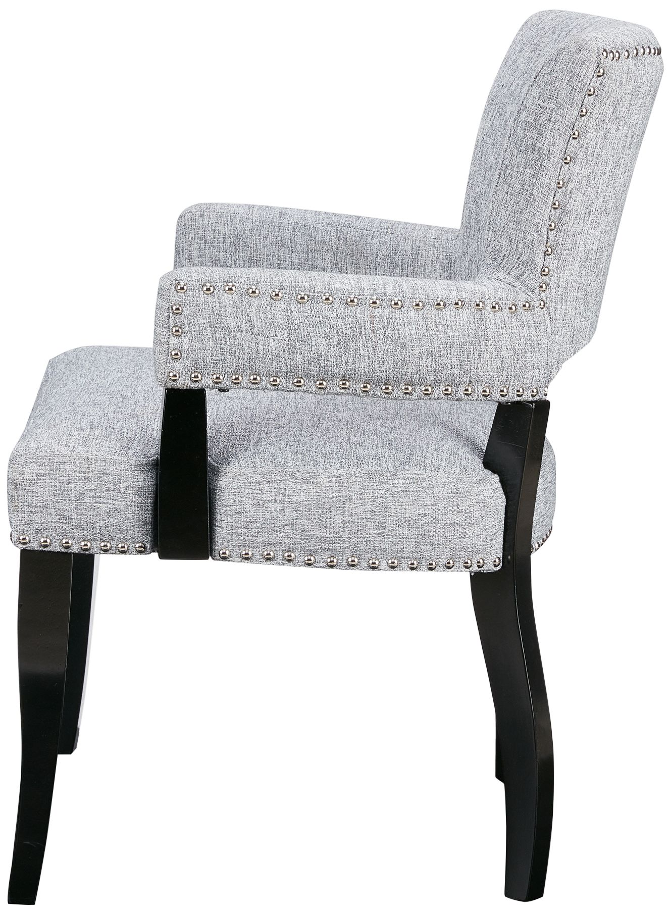 Madison Park Dawson 24" Wide Classic Gray Fabric Dining Armchair