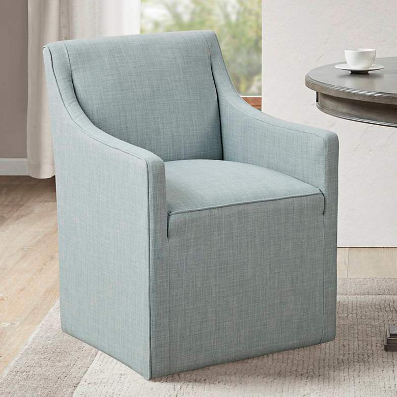 Image 1 Madison Park Elaine Blue Skirted Dining Chair