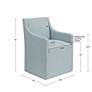 Madison Park Elaine Blue Skirted Dining Chair