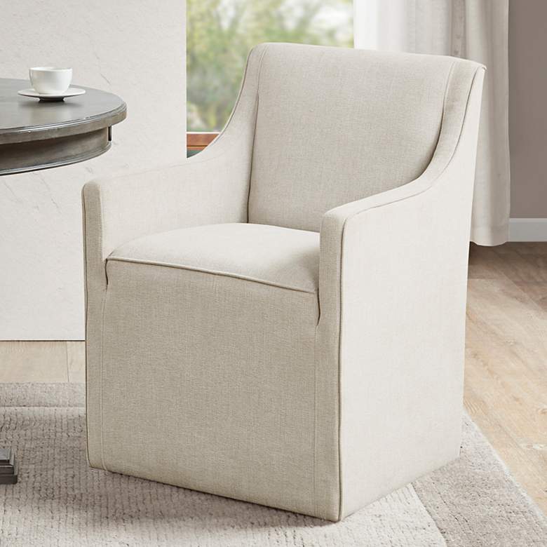 Image 2 Madison Park Elaine White Cream Dining Chair