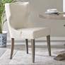 1_Madison Park Fillmore 23 1/4" Wide Cream Fabric Wingback Dining Chair