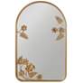 Madison Park Gold Adaline Arched Metal Floral Wall Mirror