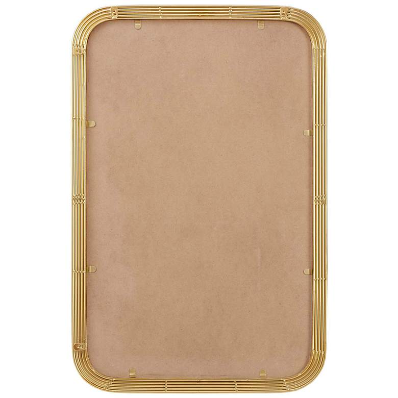 Image 4 Madison Park Gold Aurelia Rounded Rectangle Fluted Wall Mirror more views