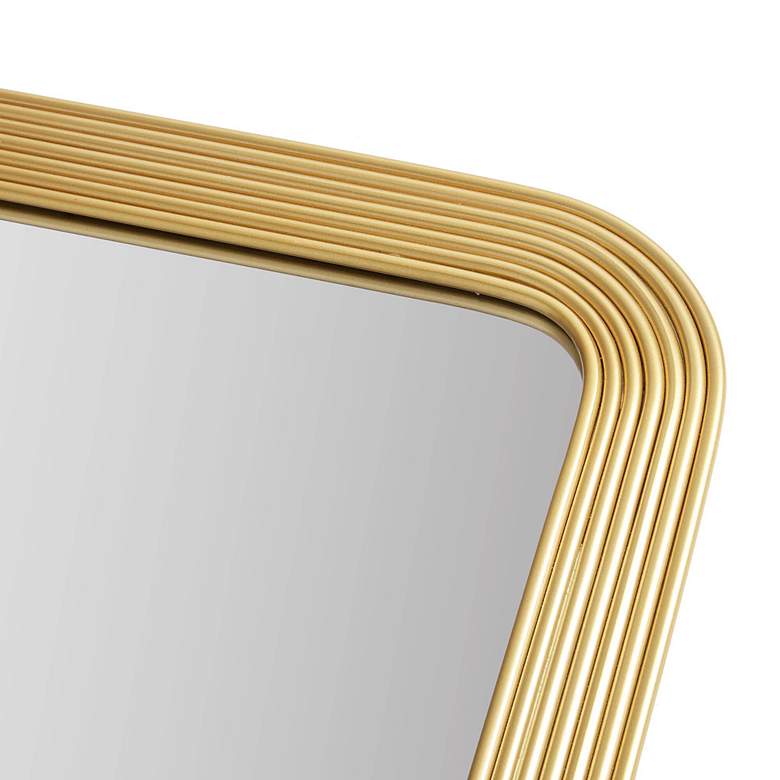 Image 5 Madison Park Gold Aurelia Rounded Rectangle Fluted Wall Mirror more views