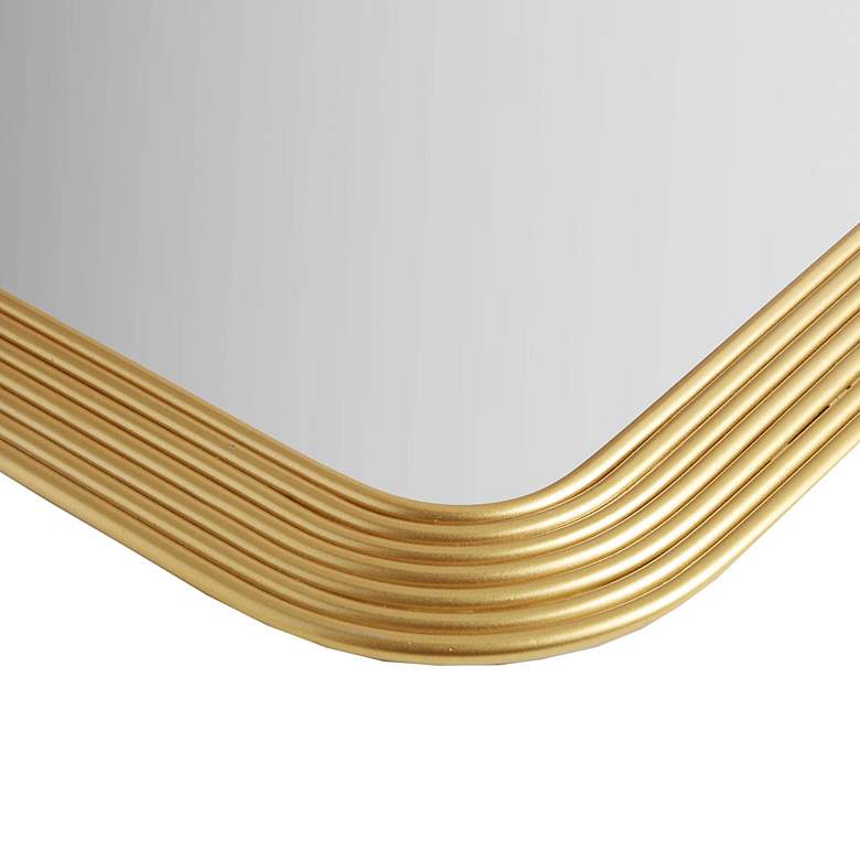 Image 6 Madison Park Gold Aurelia Rounded Rectangle Fluted Wall Mirror more views