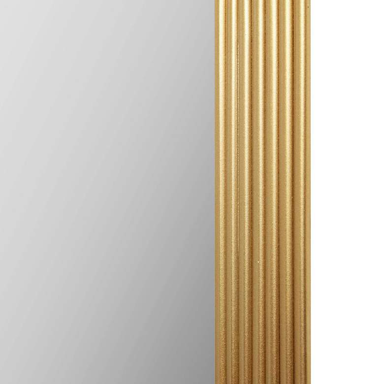 Image 7 Madison Park Gold Aurelia Rounded Rectangle Fluted Wall Mirror more views