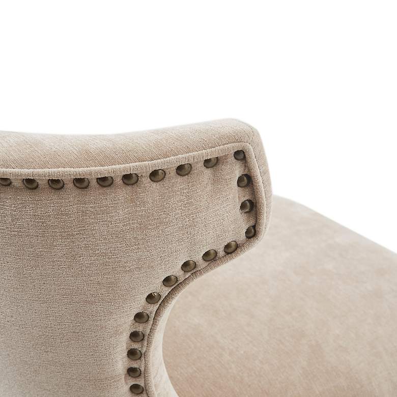 Image 3 Madison Park Janet 25 3/4" High Beige Fabric Swivel Counter Stool more views