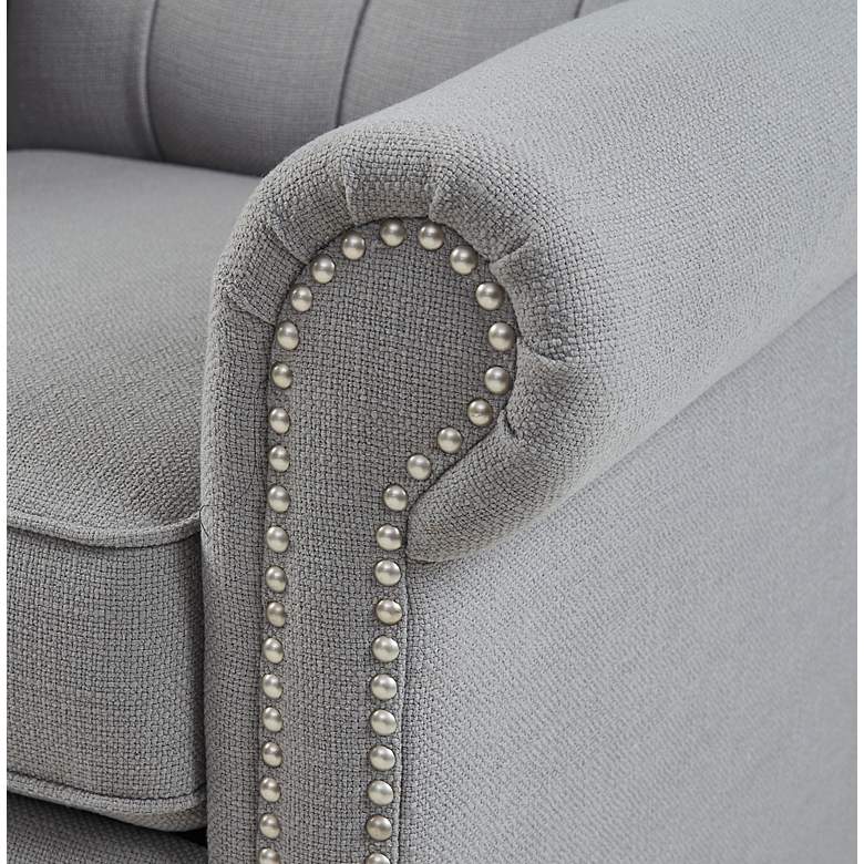Image 4 Madison Park Jetta 32 1/4" Wide Gray Fabric Tufted Push Back Recliner more views