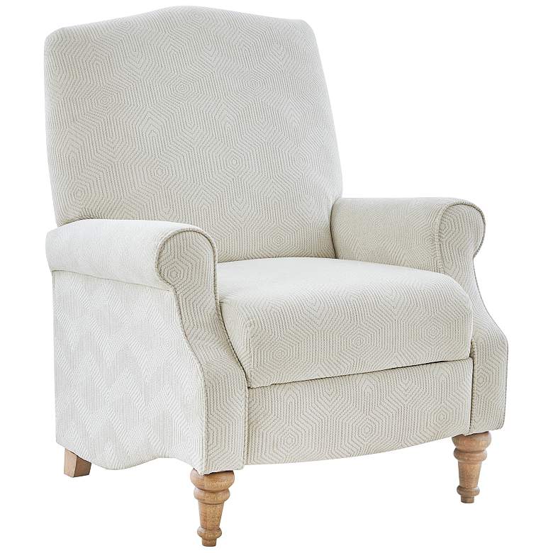 Image 2 Madison Park Jimmy 32 1/4" Wide Ivory Fabric Push Back Recliner Chair