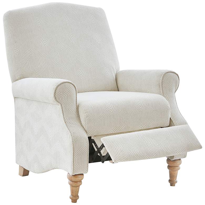 Image 7 Madison Park Jimmy 32 1/4" Wide Ivory Fabric Push Back Recliner Chair more views