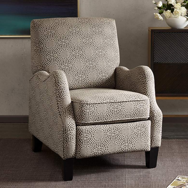 Image 1 Madison Park Lerna 28 1/2" Wide Beige Push Back 3-Way Recliner Chair