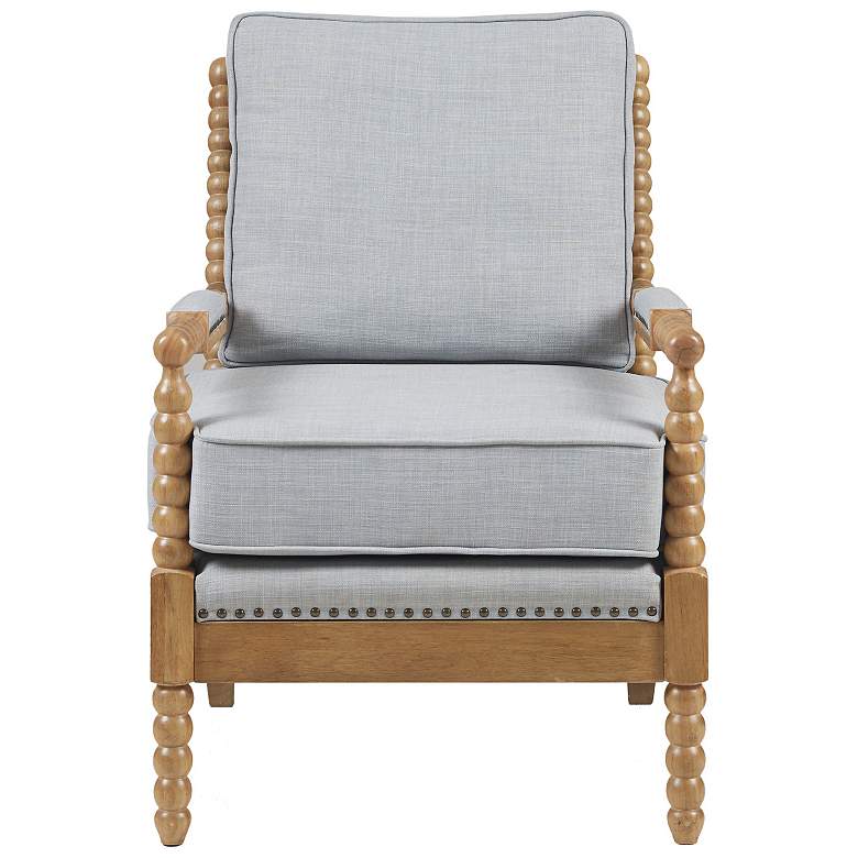 Image 1 Madison Park Light Blue/Camel Oak Sunnee Accent Arm Chair