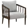 Madison Park Light Grey Percy Spindle Accent Armchair with Removable Pillow