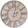 2_Madison Park Mason 23 1/2" Round Natural Wood Wall Clock