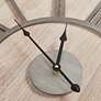 6_Madison Park Mason 23 1/2" Round Natural Wood Wall Clock more views