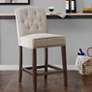 Thumbnail1 of Madison Park Misha 19 1/2" Wide Tan Tufted Fabric Counter Stool
