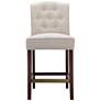 Thumbnail4 of Madison Park Misha 19 1/2" Wide Tan Tufted Fabric Counter Stool more views