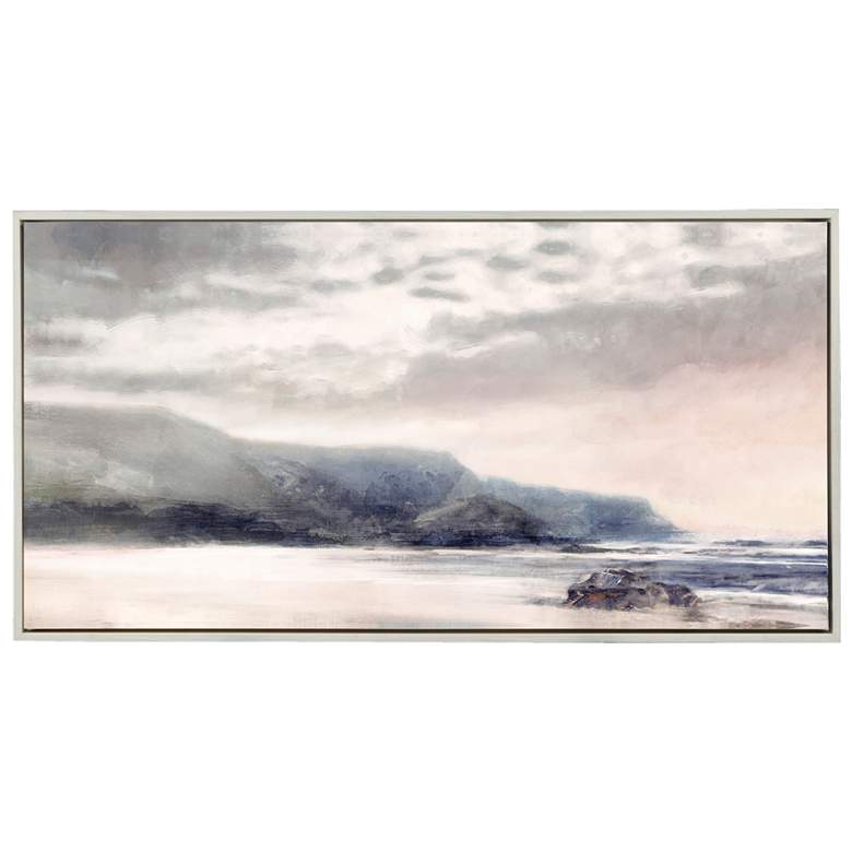 Image 1 Madison Park Moody Coast Hand Embellished Landscape Framed Canvas Wall Art