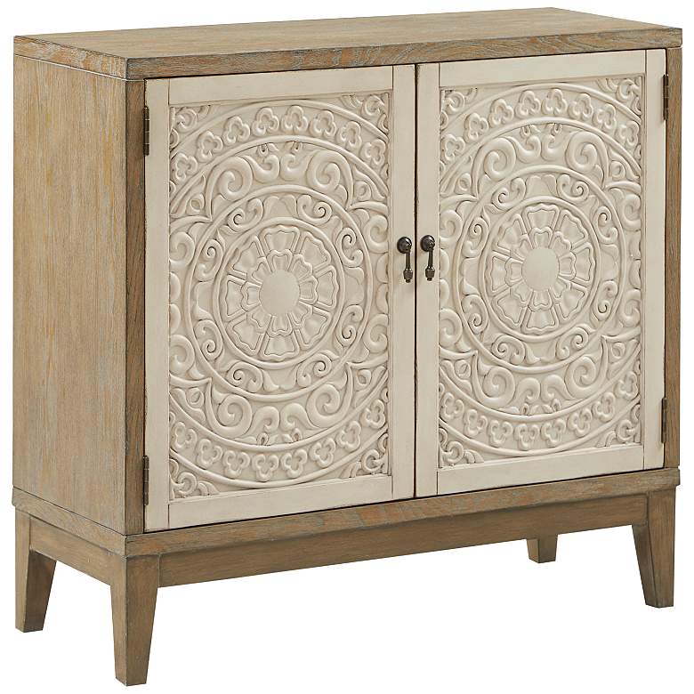 Image 2 Madison Park Niles 36 inch Wide 2-Door Reclaimed Walnut Wood Accent Chest