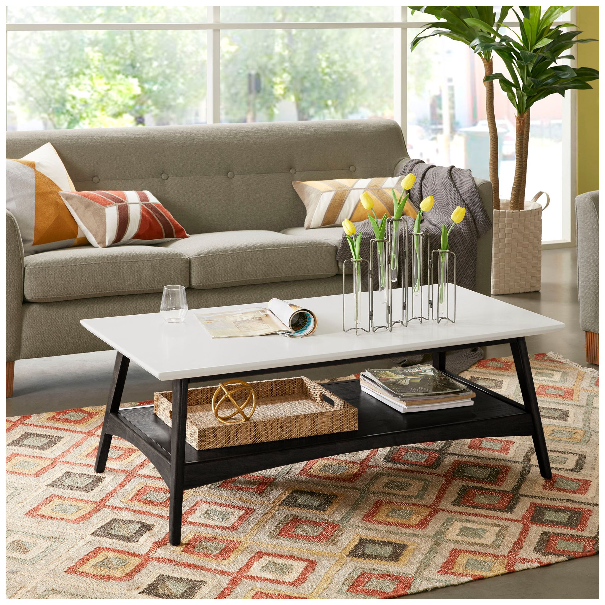 Image 2 Madison Park Off-White/Black Avalon Coffee Table more views