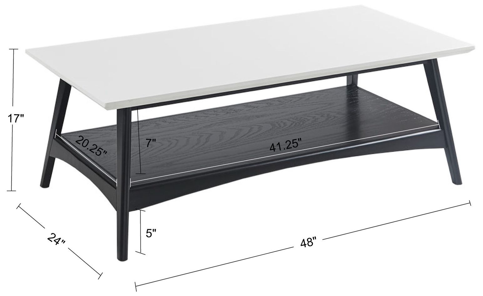 Madison Park Off-White/Black Avalon Coffee Table