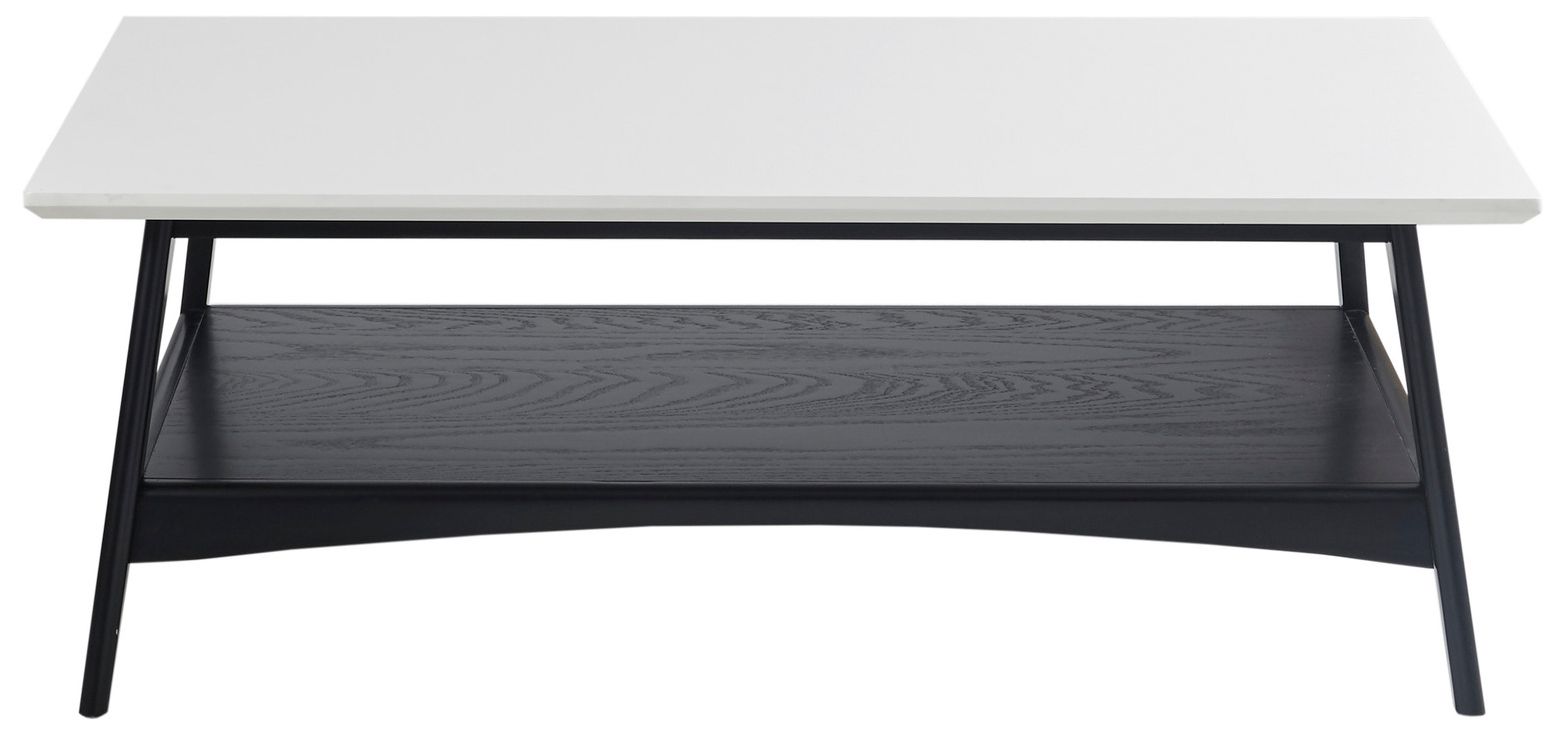 Madison Park Off-White/Black Avalon Coffee Table
