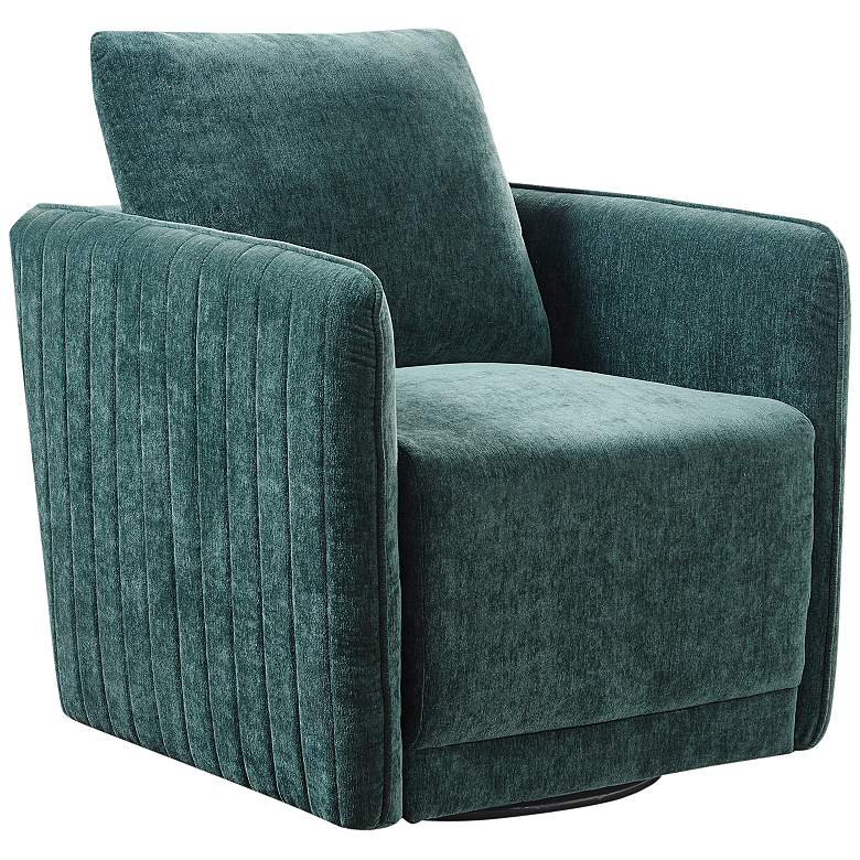 Image 2 Madison Park Paloma 29 1/2" Green Fabric Modern Swivel Accent Chair