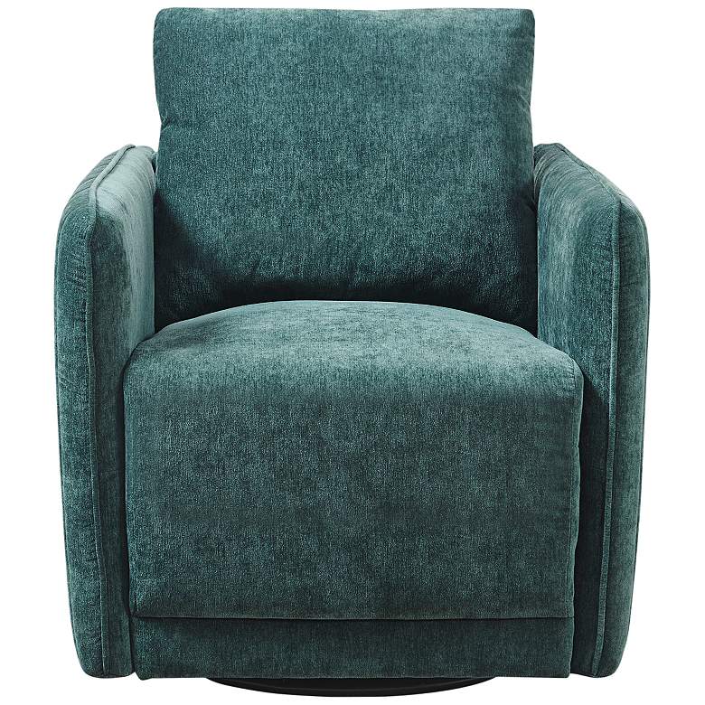 Image 4 Madison Park Paloma 29 1/2" Green Fabric Modern Swivel Accent Chair more views