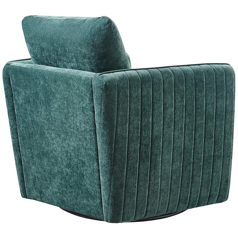 Image 5 Madison Park Paloma 29 1/2" Green Fabric Modern Swivel Accent Chair more views