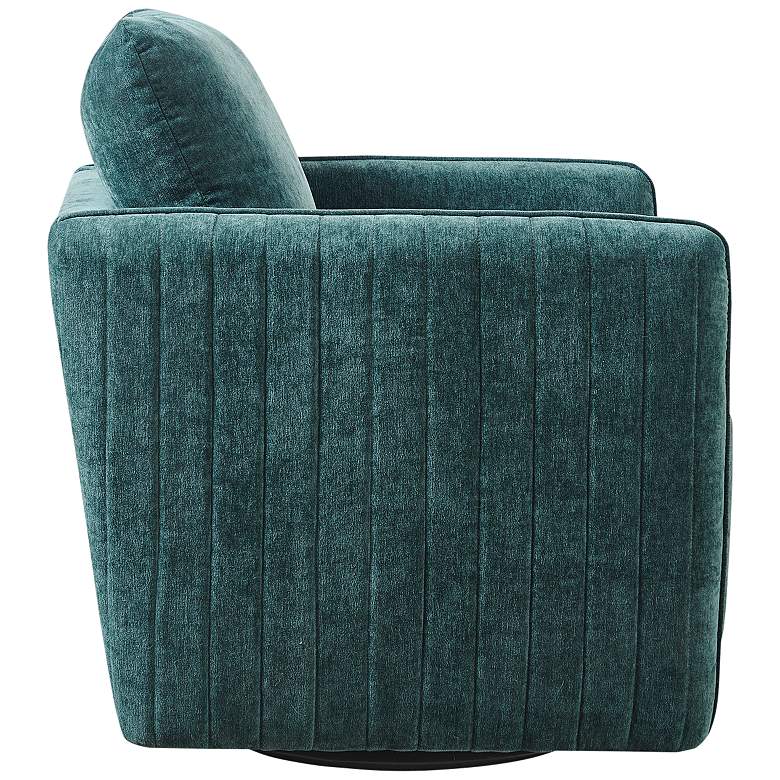 Image 6 Madison Park Paloma 29 1/2" Green Fabric Modern Swivel Accent Chair more views