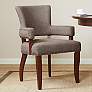 Madison Park Parler Collection Brown Fabric Dining Armchair
